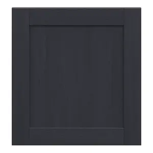 Alpinia Matt midnight navy wood effect Shaker Tall appliance Cabinet door (W)600mm (H)633mm (T)18mm