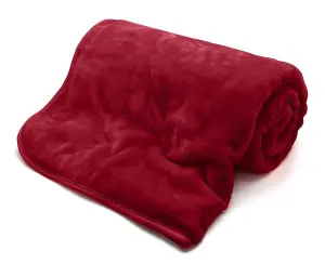 Kampala Hill Mink Blanket/Throw Red 200 x 240cm