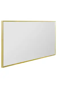 MirrorOutlet Artus Full Length Gold Aluminium Edged Leaner Wall Leaner Mirror 68" X 33" (174CM X 85CM)