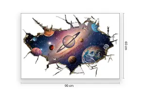 Walplus Adult Sticker Amazing Cosmos 3D View through the wall Wall Stickers PVC