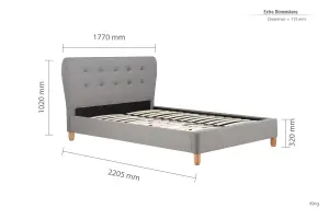 Birlea Stockholm King Bed Grey