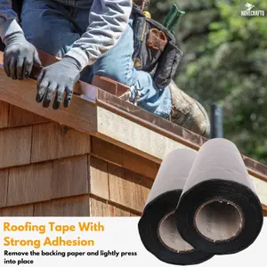 Strong Self Adhesive Flashing Tape for Roofing 225mm Width,10M Lead Flashing Roll for Bitumen Roof, Chimney, and Gutter Repairs