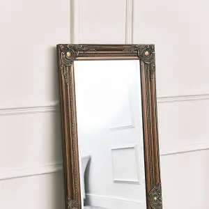 Melody Maison Tall Ornate Gold Wall Mirror 47cm x 142cm