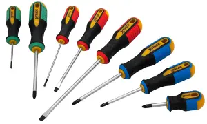 XTrade 8 Piece Screwdriver Set in Case Slotted Phillips & Pozi