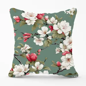 Pink And White Blossom Outdoor Cushion 45cm x 45cm