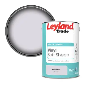 Leyland Trade Vinyl Soft Sheen Walls & Ceilings Emulsion Paint Violet Vapor (PPG1180-1) - 5L