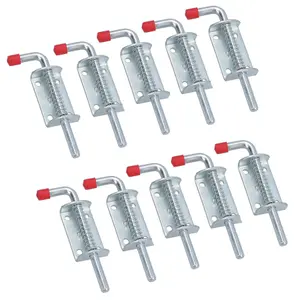 10mm Spring Loaded Shoot Slip Bolt Slide Catch Door Lock For Trailer Trucks 10pc