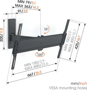 TVM 1625 Full-Motion TV Wall Mount