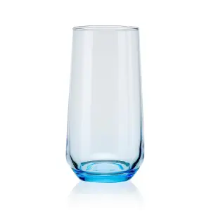 Queensway Home & Dining 470ml 12 Pcs Light Blue Coloured Highball Tall Cocktails Juice Glasses