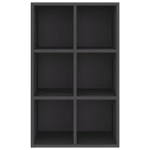 Gardinier Book Cabinet 66 x 30 x 98 cm Engineered Wood Grey