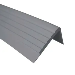 Anti non slip stair  nosing rubber angle step edge trim PVC RO 90cm dark gray