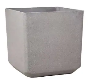 Primrose Volcanic Grey Square Outdoor Modern Stone and Resin Composite Planter 48cm