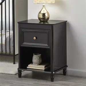 Ryker 1 Drawer Nightstand Black