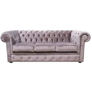 Chesterfield Original Thomas 3 Seater Sofa Settee Tuscany Lavender In Classic Style