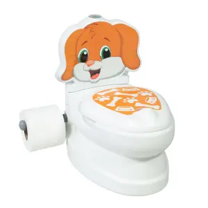 Kids Potty Training Toilet Seat with Flush Sound & Light Portable Easy Clean Removable Pot & Seat