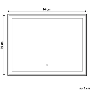 LED Bathroom Mirror ARGENS Silver