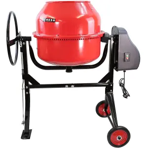 Excel 180L Portable Cement Concrete Mixer 230V/800W with Wheels