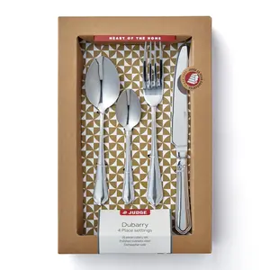 Judge 16 Piece Stainless Steel Cutlery Set, Table Settings For 4, Dubarry Design