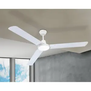 Witty 142cm Ceiling Fan with Light Kit White