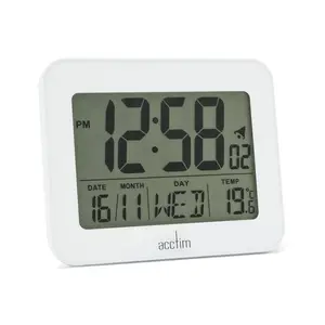 Digitally Quartz Movement / Crystal Alarm Tabletop Clock White