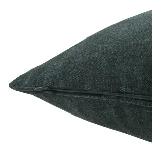 GoodHome Arntzen Dark green Plain Indoor Cushion (L)55cm x (W)55cm