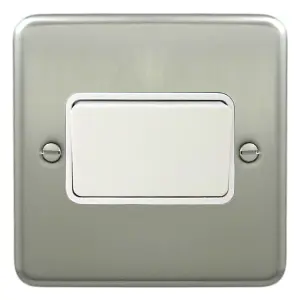 Deta 1949SCW Fan Isolator Switch TP Satin Chrome / White Insert