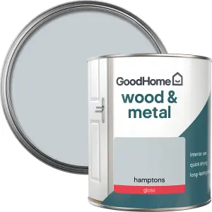 GoodHome Hamptons Gloss Metal & wood paint, 750ml