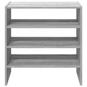 Berkfield Shoe Racks 2 pcs Stackable Grey Sonoma 60x30x30.5 cm