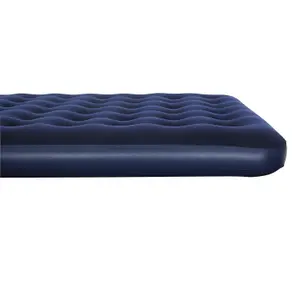 Pavillo Queen Flocked Blow up Inflatable Airbed Camping Mattress 203 x 152 x 22cm