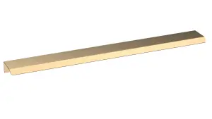 Finger Pull Handle, 300mm (224mm Centres) - Brushed Brass