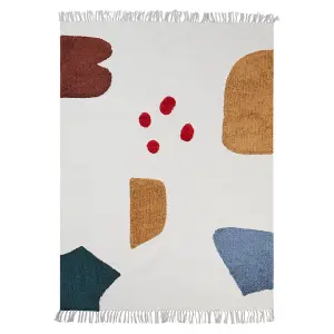 Cotton Area Rug 140 x 200 cm Multicolour TAGVETI