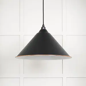 White Gloss Hockley Pendant in Elan Black