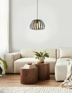 EGLO Encinitos Black/Gold Modern Pendant Light