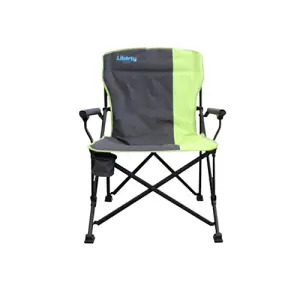 Liberty Leisure LLFC-3 Folding Camping Chair, Lime Green, Cup Holder