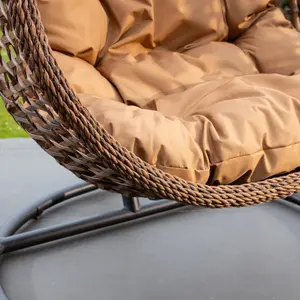 Henley Swing Egg Pod Chair - Brown