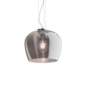 Luminosa Blossom Indoor Dome Ceiling Pendant Lamp 1 Light Grey, E27