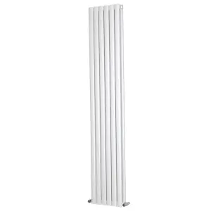 Right Radiators 1600x354mm Vertical Double Oval Column Designer Radiator White