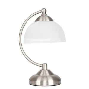 Kala Metal Arched Lamp Brushed Chrome