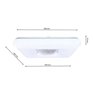 Milagro Ceiling Lamp Yax 24W LED 440mm Striking Modern Design  Dimmable + Remote Control Great Value