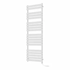 Rinse Bathrooms Electric Flat Panel Heated Towel Rail White Bathroom Ladder Radiator Warmer 1800x600mm 1000W