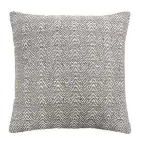 Herringbone Filled Cushion 100% Cotton With Textured Weave