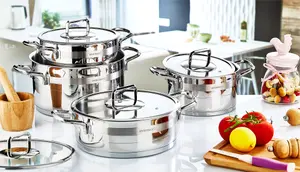 Rozi Safir Collection Stainless Steel 20 Cm Casserole With Glass Lid (3 Lt)