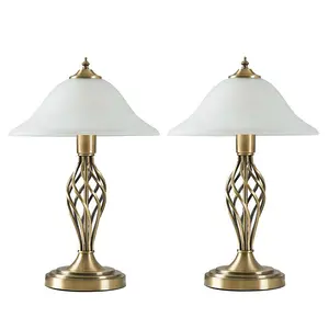 Mancia Metal Table Lamp (Set of 2) Antique Brass / No