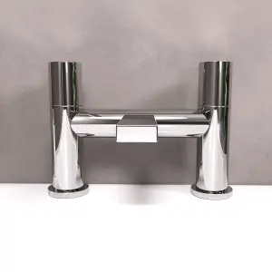 Nes Home Arte Handleless Futuristic Polished Chrome Bath Filler Tap Deck Mounted Brass