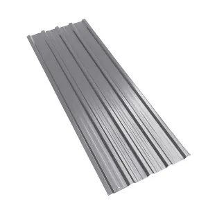 Grey Set of 6 Steel Corrugated Panels for Roofing, Carports, Tool Sheds, Wall Cladding