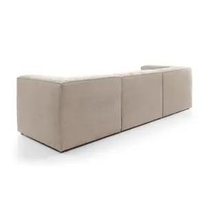 Doris Modular 4 Seater Sofa in Beige Cord Chenille