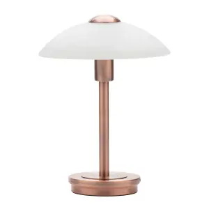 Litecraft Alasbaster Touch Antique Copper Table Lamp