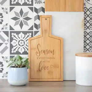 Season Everything With Love' Bamboo Serving Board (H26.5 cm)