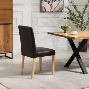 Maiolo Vegan Leather Dining Chairs - Set of 2