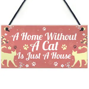 Red Ocean Cat Signs For Home Funny Cat Gift For Cat Lovers Novelty Home Decor Animal Pet Gifts For Women